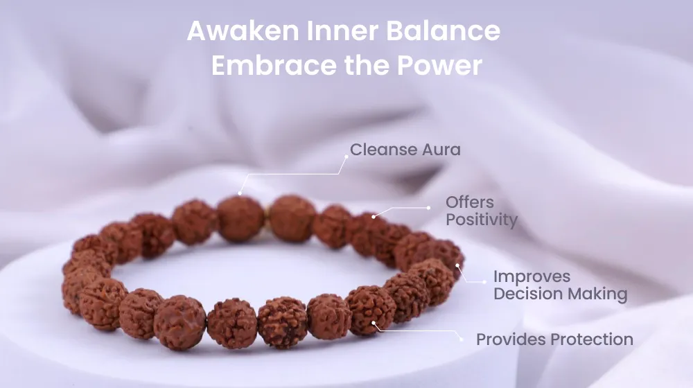 Online 5 Mukhi Rudraksha Bracelet 22 Beads